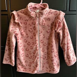 Pink Leopard Fleece Sweater